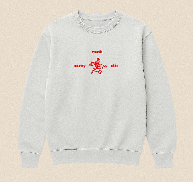 Rider Crewneck - Grey/Red