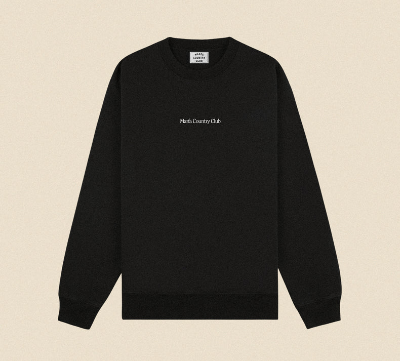 Course Map Crewneck - Black/White