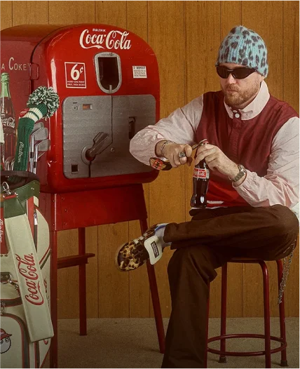 retro Coca-Cola vending scene